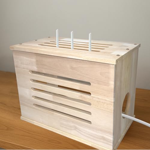 Router Box Hider, 15.7" L×9.0" W×11.8" H Wood WiFi Modem Box Hider