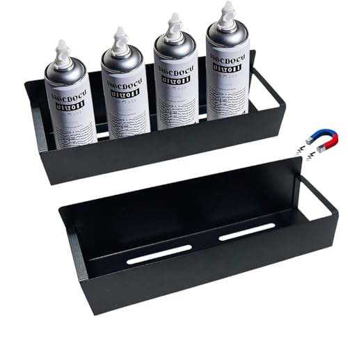 2pcs Magnetic Spray Can Holder Aerosol Can Organizer Tool Box Storage Rack for Garage Home Workspace