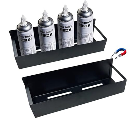 2pcs Magnetic Spray Can Holder Aerosol Can Organizer Tool Box Storage Rack for Garage Home Workspace