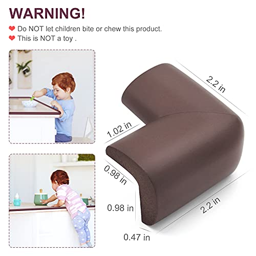 Baby Proofing Edge Corner Protectors, 20.5FT Furniture Table Bumper Guards | Soft thick rubber foam bumper, 18.1ft edge strips + 8 corner guards, 3M pre-taped for table, cabinet & wall sharp corners