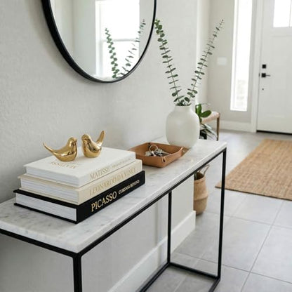 Linen Faux Book Box Set of 3, Black and White Decorative Books for Shelves, Fake Books for Decoration with Secret Compartment, Modern Aesthetic Coffee Table Decor (Black-Beige-White)