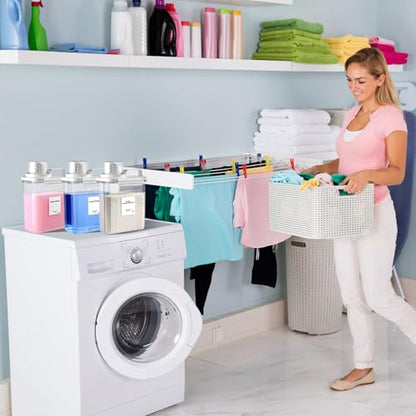 64 OZ Laundry Detergent Dispenser, Liquid Laundry Soap Dispenser, Fabric Softener Dispenser, Scent Booster/Laundry Powder Holder & Container, Laundry Room Organization and Storage, 3PACK