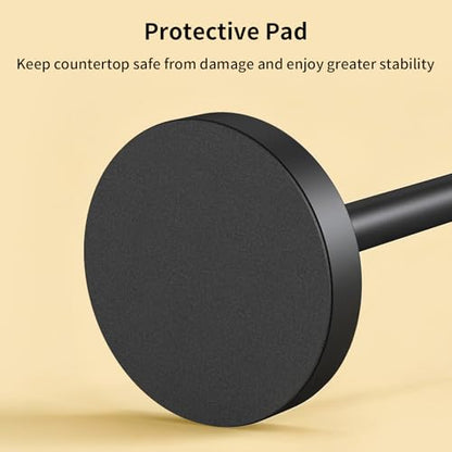 3.9lbs Heavy Duty Paper Towel Holder, Weighted Base, Modern Standing Countertop Stainles Steel Dispenser for Kitchen (Matte Black) | Stainles Steel,Modern Standing Countertop Dispenser for Kitchen,Easy One-Handed Tear
