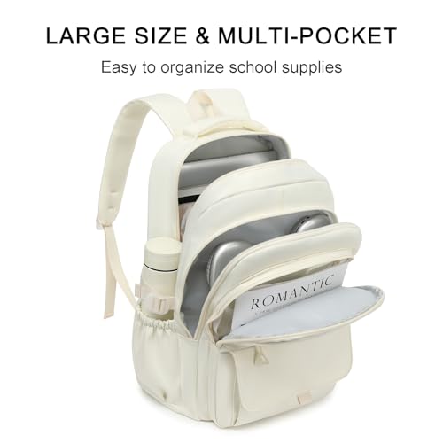 Phaoullzon Girls School Backpack for Boys Middle High College Teen Bookbag | Pink Bow Black Beige Cherry Kids Aesthetic Bag Cute Laptop Daypack Women Travel Book Bag Mochilas Escolares Para Niñas