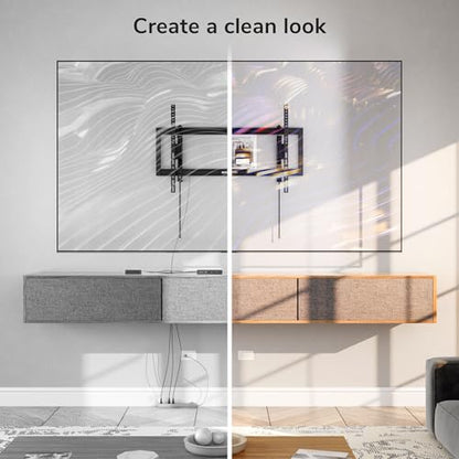 Mount-It PRO 9" Recessed in-Wall TV Media Box, Ventilated, 22 lbs | WiFi Friendly, Fits 16" Studs, for Samsung One Connect, Apple TV, Roku, Fire TV Stick, Router, Cable Management Kit, White