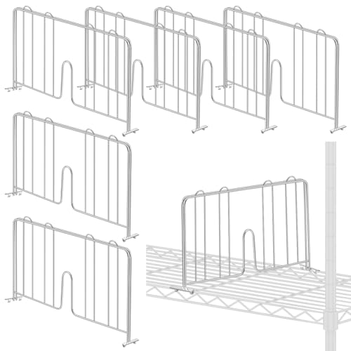 6 Pcs 18" W x 9" H Wire Shelf Divider Chrome Plate...