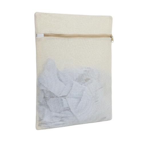 OTraki Durable Cotton Mesh Laundry Bags 16 x 20 Inches Breathable Wash Bags | Lingerie Bags with Zipper for Washing Delicates, Travel Wash Bags for Delicates, Clothes, Pants, Underwear, Bra, Socks
