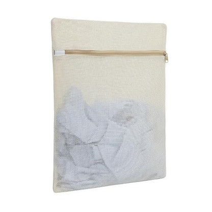 OTraki Durable Cotton Mesh Laundry Bags 16 x 20 Inches Breathable Wash Bags | Lingerie Bags with Zipper for Washing Delicates, Travel Wash Bags for Delicates, Clothes, Pants, Underwear, Bra, Socks