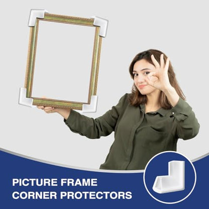 24Pcs Edge Foam Protection Corners for TV Frame Photo Mirror,Packing Foam Corner Protectors for Shipping Moving Foam Packing Material for Shipping
