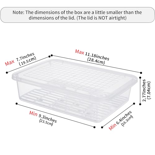 Food Storage Container, (3-Pack) Plastic Food Cont... (Clear | Polypropylene)