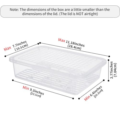 Food Storage Container, (3-Pack) Plastic Food Cont... (Clear | Polypropylene)