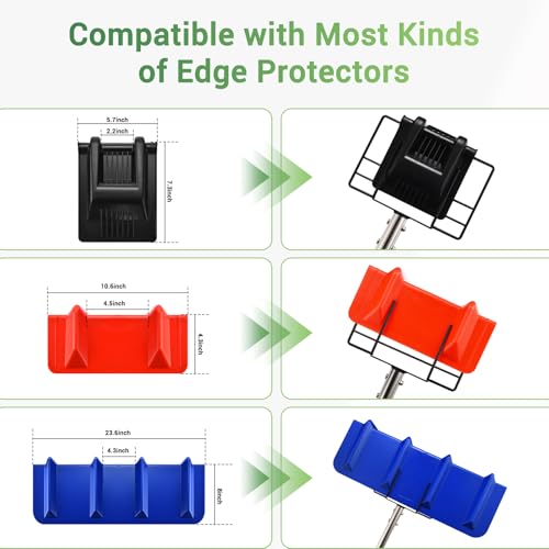 8 Ft Edge Protector Extension Handle, Board Corner Protector Extension Pole for v Shaped Edge Corner Guards, Compatible with Various Edge Protector Flatbed, Detachable Spiral Rod, Handle Only