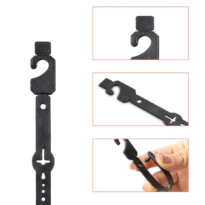 200 Pc Plastic Belt Hangers, Black Plastic Hanger Hooks for Belts and Plastic Hanger Hooks, Economic Plastic Belt Hooks Tie Hangers Bulk for Men, Closet Organizers, Storage, Retail