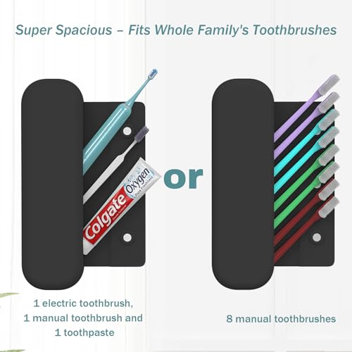 Silicone Toothbrush Travel Case, Pro Large Toothbrush Case for Traveling | Electric & Manual Toothbrush Travel Cover for Men and Women, Portable Toothbrush Holder for Trave, Gym, Business Trip, School