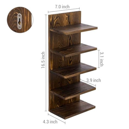 MyGift 5 Tier Sunglasses Organizer Stand Wall Mounted Eyewear Holder | Five Level Display, Space Saving Design, Retail Ready Showcase, Easy Access Storage, Stylish Eyewear Collection