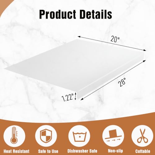 Silicone Mat for Kitchen Counter with Edge Protect... (Translucent | Silicone)