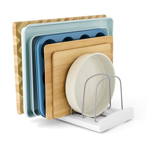 YouCopia StoreMore Bakeware Rack, Adjustable Dividers, Baking Pan Organizer