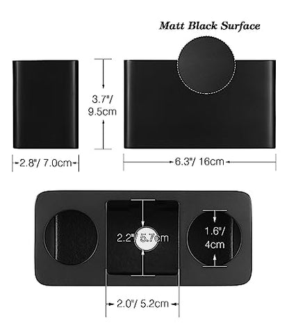 Luxspire Toothbrush Holder, Resin, 3 Slots, Black | Electric Toothbrush Holder, Toothbrush and Toothpaste Holder, Bathroom Countertop Storage, Bathroom Accessories
