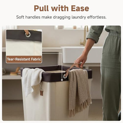 StorageWorks 160L Laundry Basket with Wheels, Rolling Hampers for Clothing