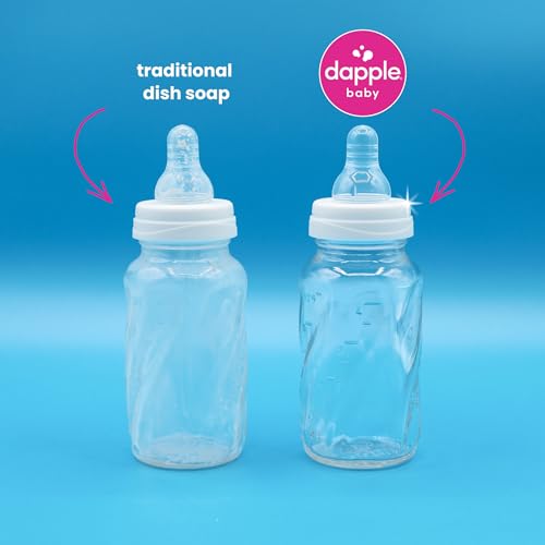 Dapple Baby Fragrance-Free Bottle & Dish Soap Refill Pouch - (2 Pack) 33.8 fl oz - Plant-Powered Cleaner for Baby Bottles, Pump Parts, and Sippy Cups