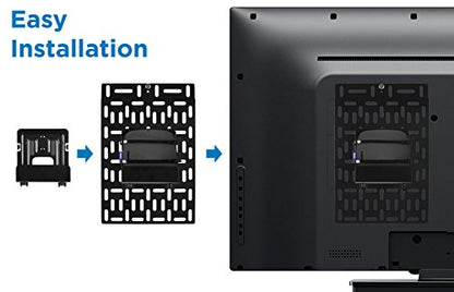 Mount-It! Cable Box Mount Behind TV, Universal, Steel | Adjustable bracket for streaming devices, router, modem & DVD players, mounts behind TV.