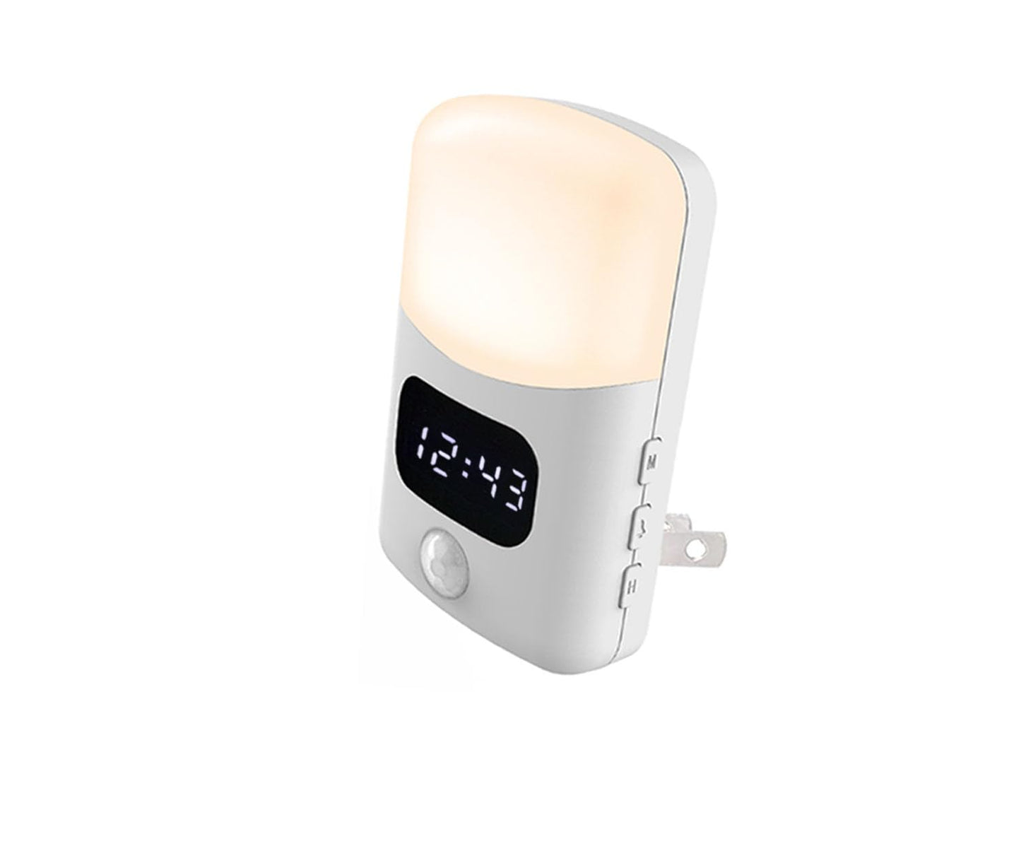 LUXON Motion Sensor Night Light with Digital Alarm Clock,Plug Into Wall | Bathroom Clock 4000K Neutral White,Dusk to Dawn Sensor ,Motion Activated for Bedroom,Hallway,Bathroom