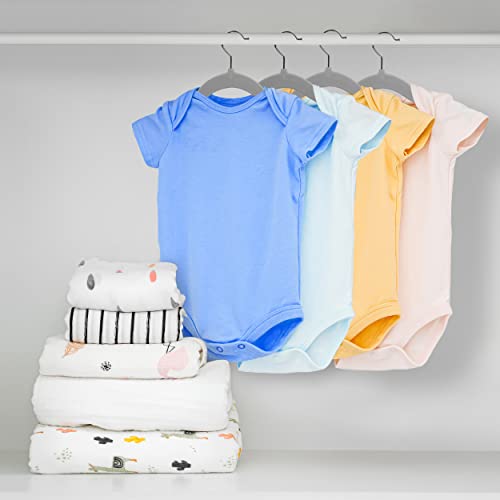 Utopia Home Kids Velvet Hanger 50 Pack – 11" Premium Baby Hangers - Grey | Premium Non-Slip Baby Hangers for Baby and Toddlers, Durable Ultra-Slim Space-Saving Closet Organizers