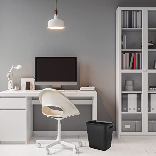 Plastic Small Trash Can Wastebasket, Garbage Conta... (Black | Plastic)