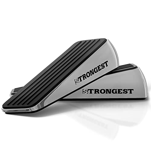 Door Stoppers for Bottom of Door – Heavy Duty Meta... (Chrome | Zinc)