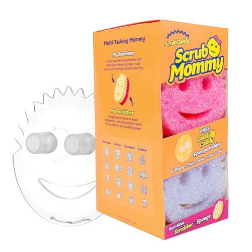 Scrub Mommy Kitchen Sponges (6) + Daddy Caddy Spon... (Multicolor)