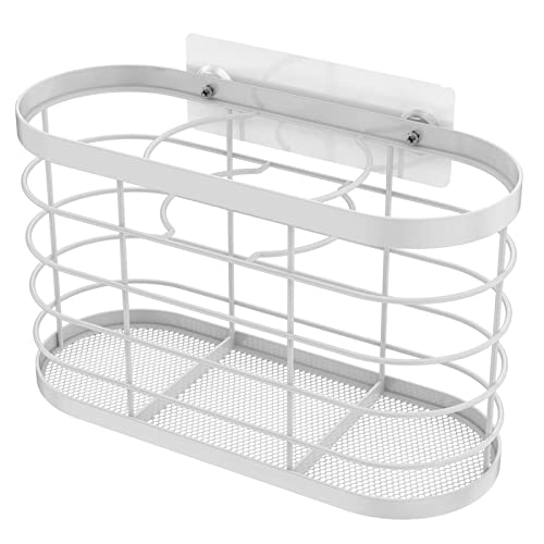 Hair Dryer Holder 3 in 1 Hair Tool Organizer - Blow Dryer Holder | Djustable Height Wall Mounted/Cabinet Door Bathroom Organizer Under Sink for Hair Dryer, Flat Irons, Curling Wands