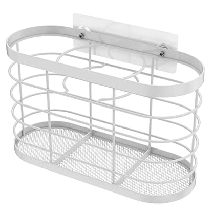 Hair Dryer Holder 3 in 1 Hair Tool Organizer - Blow Dryer Holder | Djustable Height Wall Mounted/Cabinet Door Bathroom Organizer Under Sink for Hair Dryer, Flat Irons, Curling Wands