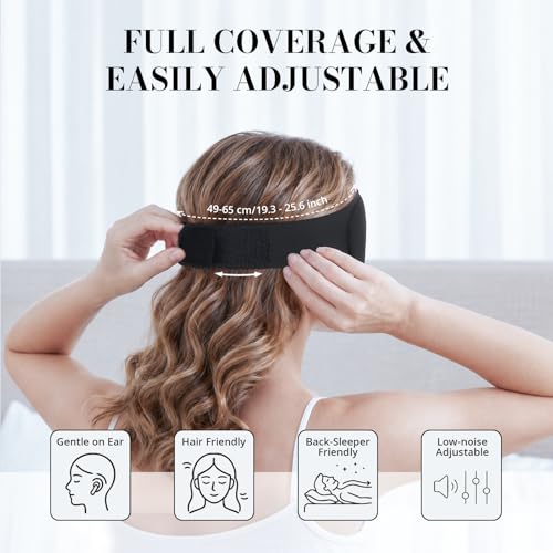 Weighted Sleep Mask for Sleeping, 3D Deep Eye Cups Ultimate Blackout Eye Mask, Lash Extensions & Hair Friendly, Pressure-Relieving Fit for Shift Work/Daytime Sleep/Travel, Black
