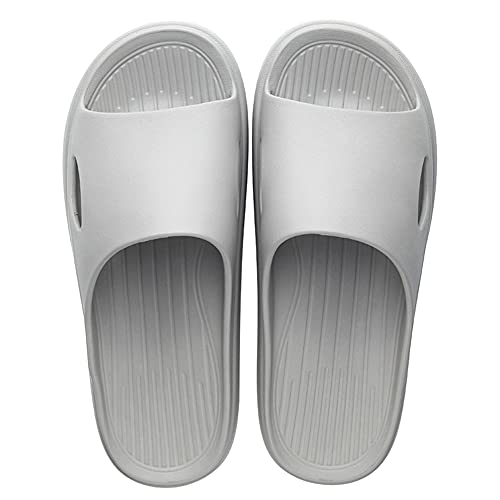 Women & Men Shower Slippers Open Toe House Slides... (2 Count | Grey)