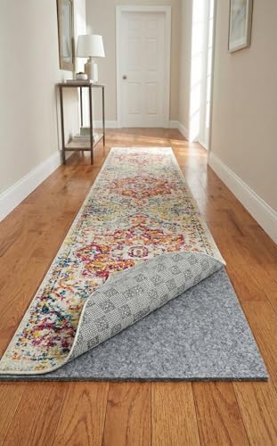 Rugs.com - 13 Ft Runner Everyday Performance Rug Pad 1/4" Thick Felt & Non-Slip Backing Perfect for Any Flooring Surface