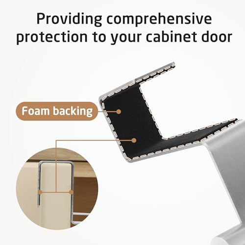 KES Over The Cabinet Door Towel Rack, Kitchen Towel Holder, 2 Pack | Anti-Wobble Stable Fit, Fit Doors Under 1" Thick, SUS304 Stainless Steel Bars for Dish Hand Towels, Brushed Finish
