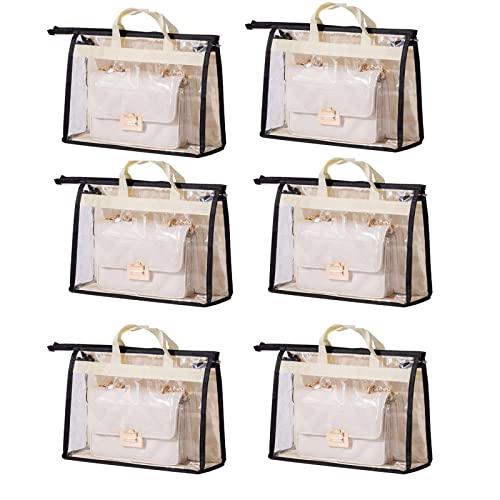 Dust Bags for Handbags,Purse Dustproof Storage Organizer,Brown-XXL | Dust Bags for Handbags,Purse Storage Organizer,Closet Moistureproof and Dustproof Hanging with Zipper and Handle,Brown-XXL