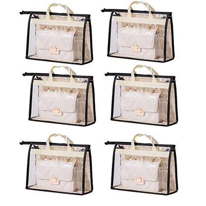 Dust Bags for Handbags,Purse Dustproof Storage Organizer,Brown-XXL | Dust Bags for Handbags,Purse Storage Organizer,Closet Moistureproof and Dustproof Hanging with Zipper and Handle,Brown-XXL