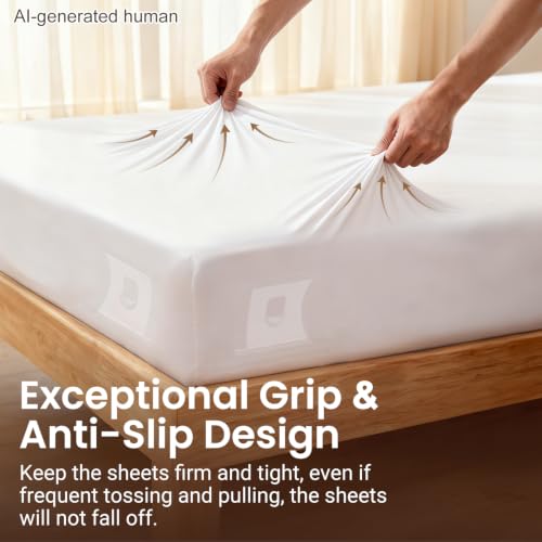 INSMART Sheet Holders - Bed Sheet Holder for Corners&Sides, Strong Elastic Sheet Straps/Grippers. Keep Sheets Firm&Tightt, No More Loose Sheets, Universal Fit and Easy Installation
