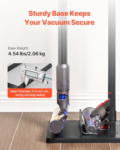 VEVOR Vacuum Stand, Compatible with V6 V7 V8 V10 V11 V15, Stable Vacuum Stand Holder with Wheels for DC30 DC31 DC34 DC35 DC58 DC59 DC62 D74 Cordless Upright Vacuum Cleaners & Accessories