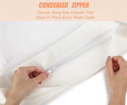 Cotton Mesh Laundry Bags, Set of 4, XXL, XL, L, M, with Hidden Zipper | Mesh Laundry Bags for Delicates, Dye-Free Natural Wash Bags for Lingerie & Sensitive Fabrics