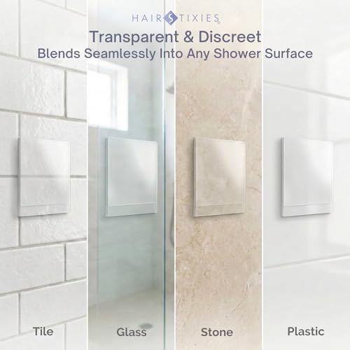 Shower Hair Catcher - Disposable Adhesive Hair Collector Pads for Wall, Shower & Tub - Prevents Hair Clogs & Drain Blockages - 2-Pack (24 Sheets Total, 12 per Pad)