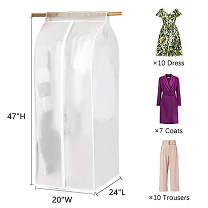 XIAKE Garment Bags M/oth-proof Dust Cover Coat Hanging Clothes Storage Bag Premium Thickened Clothing Organizer Moisture-proof Dust-proof Clothes Cover
