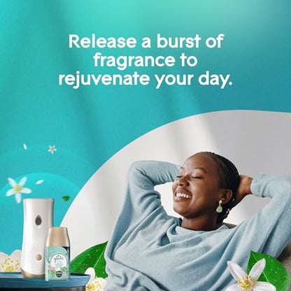 Glade Automatic Spray Refill, Dewdrop Petals, Scented Air Freshener for Home and Bathroom, 6.2 Oz, 6 Count