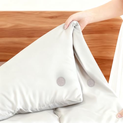 Duvet Clips to Hold Comforter Inside 6Pack, Non-Slip Fasteners to Hold Comforter in Place, Prevent Shifting for Bedding Sheets Quilts Blankets, Double-Sided Soft Fabric Pins (Natural)