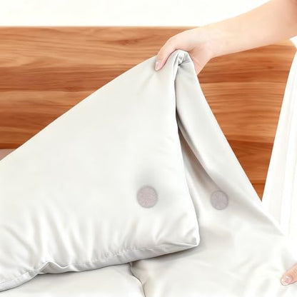 Duvet Clips to Hold Comforter Inside 6Pack, Non-Slip Fasteners to Hold Comforter in Place, Prevent Shifting for Bedding Sheets Quilts Blankets, Double-Sided Soft Fabric Pins (Natural)