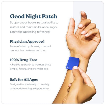 Good Night Patches | Vibrants Natural Sleep Patch | Refill Pack - 28 Bio-Frequency Patches for Sleep