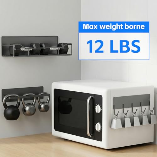 Magnetic Spice Rack for Refrigerator, 5 Pack Magne... (Gray | Iron)