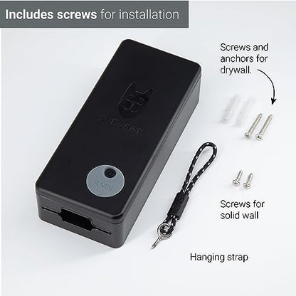 SVD.PET Dog Poop Bag Dispenser (Black, Dispenser only) | Outdoor or Indoor Pet Waste Bag Dispenser Station, Wall Mount or Hanging with Strap, Easy to Refill Magnetic Cover