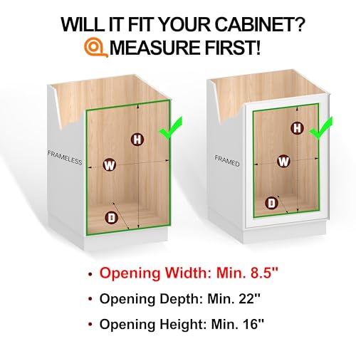 8" W x 22" D 2-Tier Narrow Cabinet Pull Out Shelve... (2 Tier Chrome | Metal)